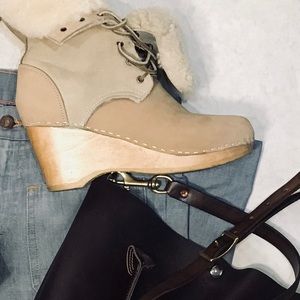 No. 6 Shearling Clog Wedge Boot fits 7.5 or 8